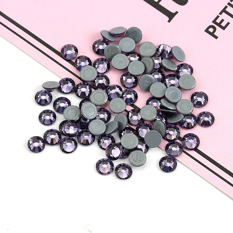 SS6-SS230 Tanzanite Hotfix Rhinestones Hotfix Transfer Iron On Rhinestone For Clothing/&Wedding Garment Flat Back Hot Fix Crystal