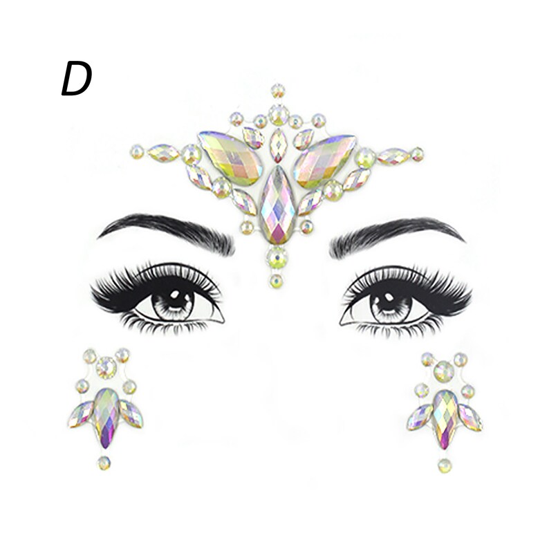 Crystal Face Jewels Festival Face Jewelry Rhinestones for Etsy