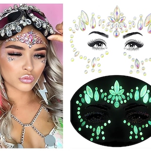Crystal Face Jewels Stickers, Body Rhinestone Stickers For Festival Party,Face Jewelry Rhinestones For Women,Fesitival Makeup Jewels Sticker