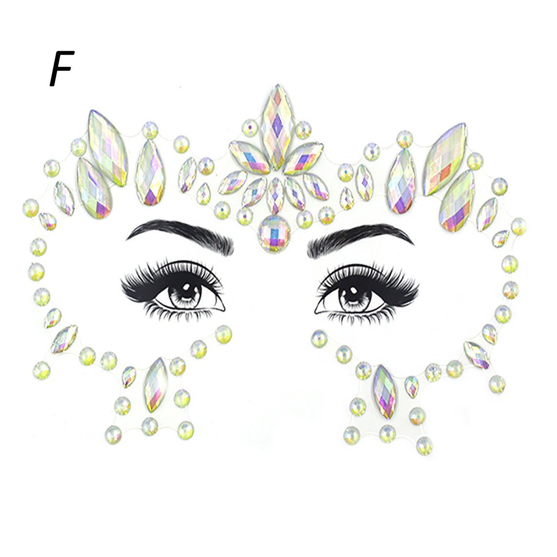 Crystal Face Jewels Festival Face Jewelry Rhinestones for Etsy