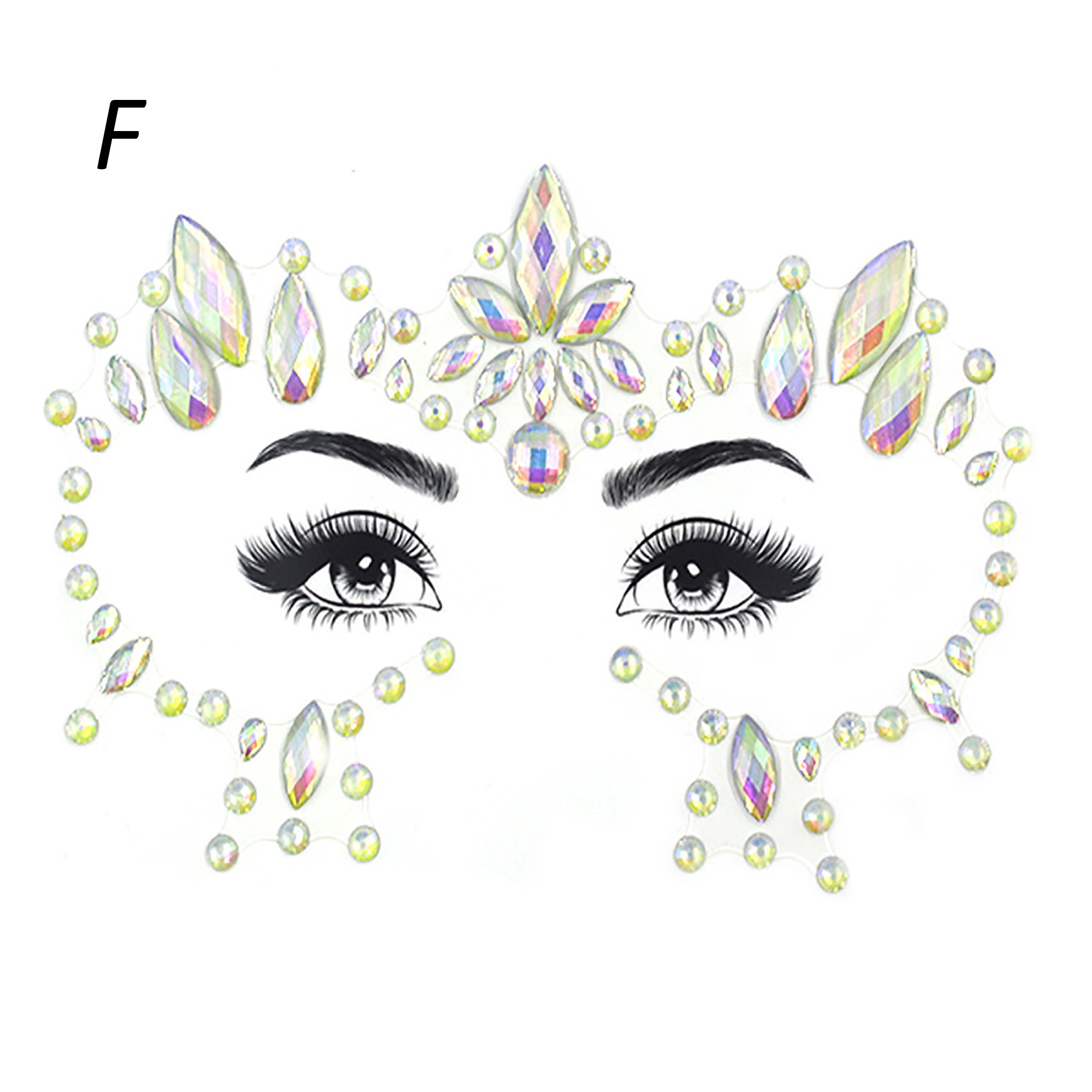 Crystal Face Jewels Festival Face Jewelry Rhinestones for Etsy