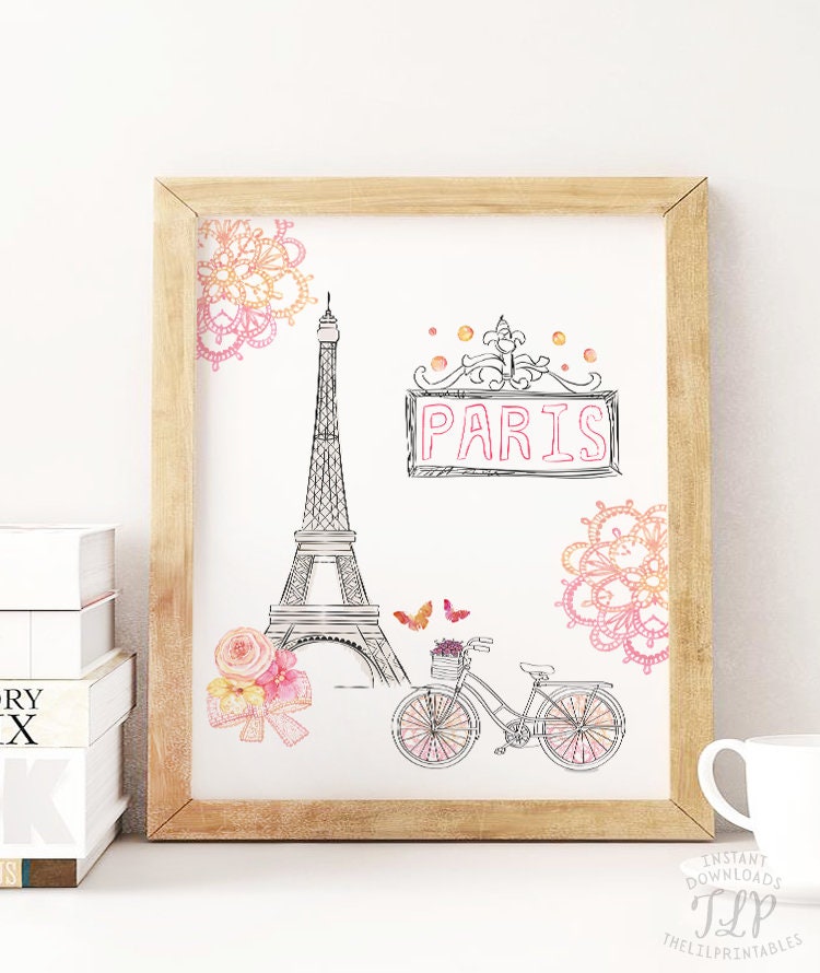 Eiffel Tower Print Paris Printable Paris Wall Art Paris | Etsy
