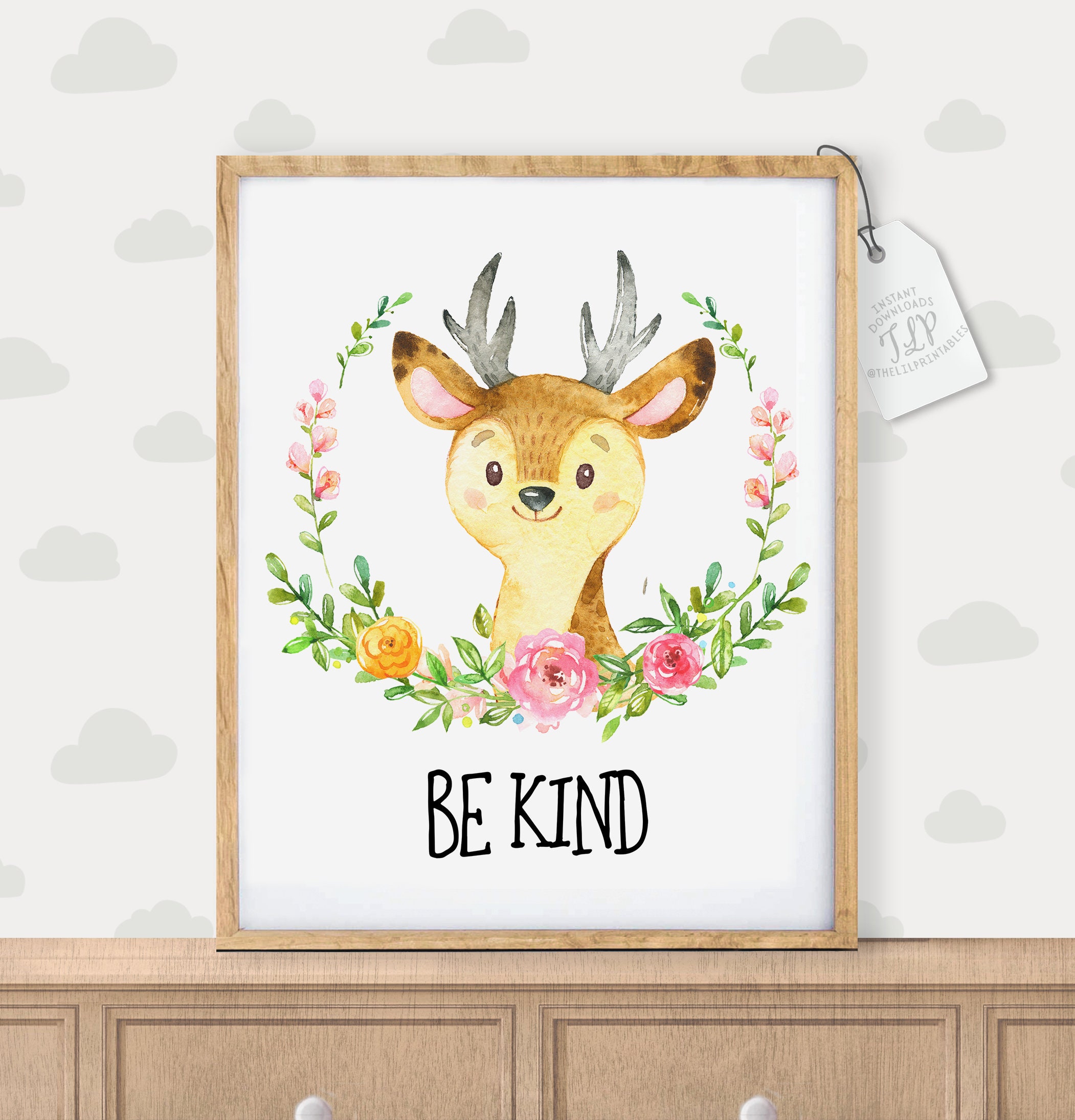 Woodland Animal Nursery Set Printable Nursery Set 6 Print Etsy