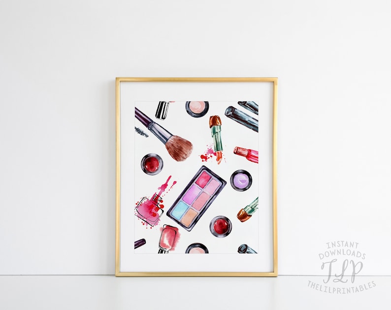 Makeup Printable Cosmetic Wall Art Beauty Room Wall Art - Etsy