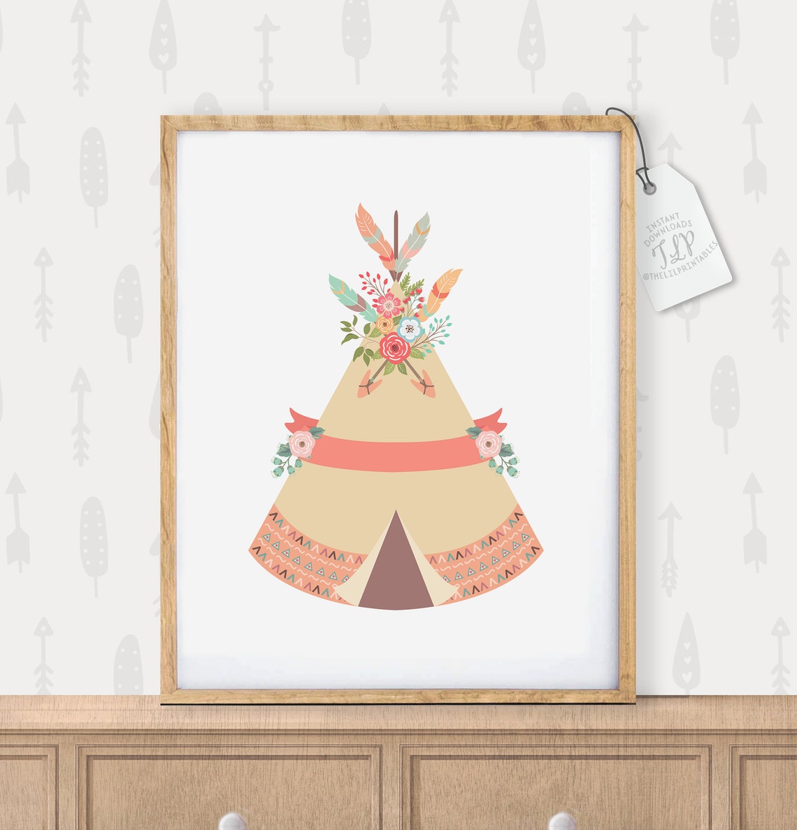 Tribal Nursery Wall Art Set Native Nursery Print Set - Etsy
