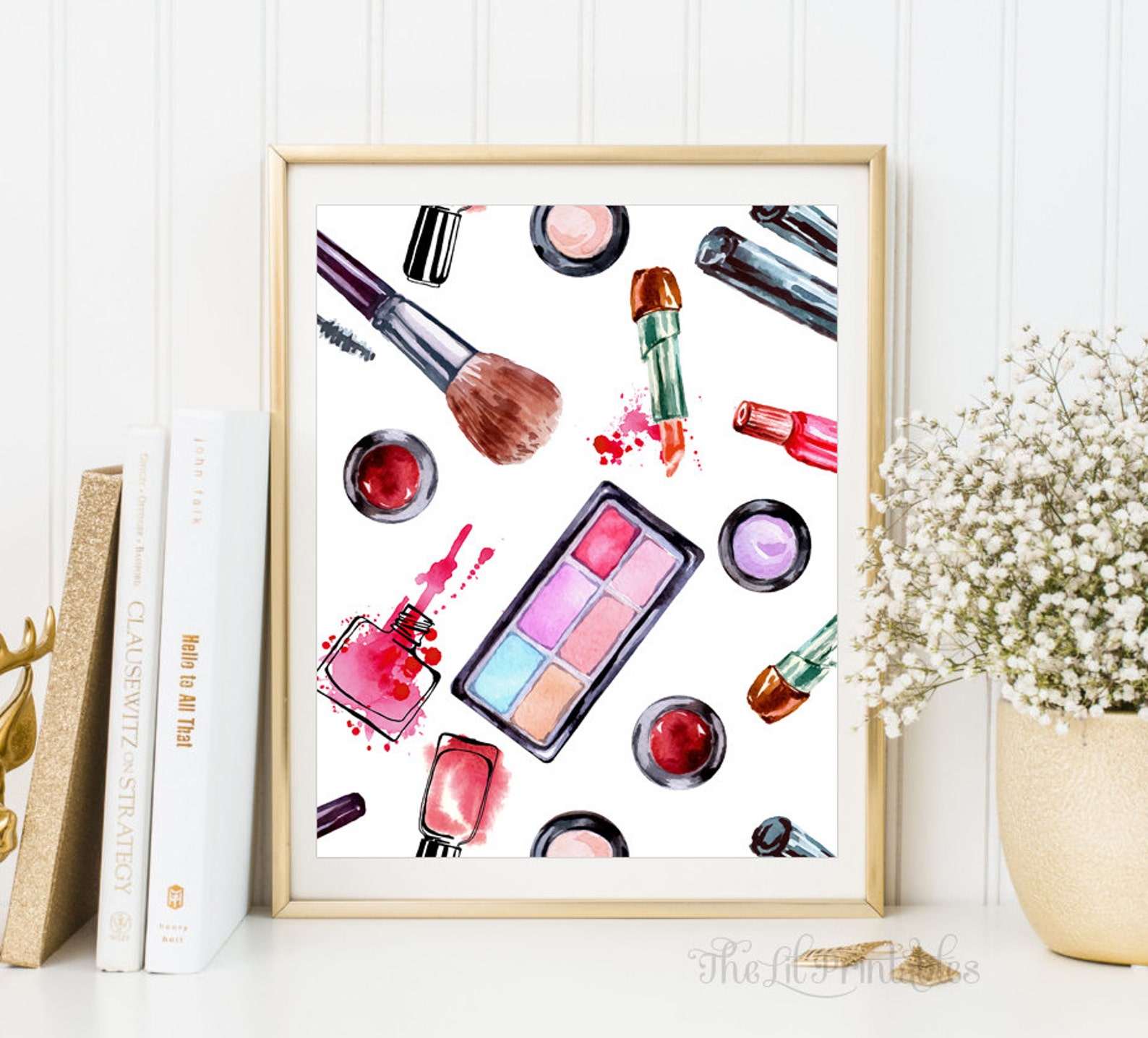Makeup Printable Cosmetic Wall Art Beauty Room Wall Art Etsy