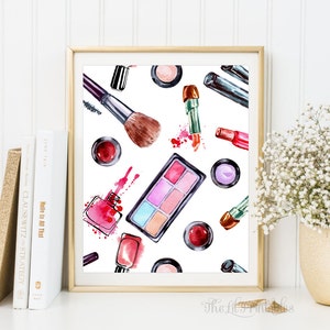 Makeup Printable, Cosmetic Wall Art, Beauty Room Wall Art, Teen Wall ...