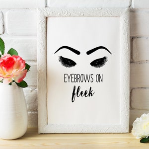 Eyebrows Prints, Eyelash Print, Eyebrow Printable, Eyelash Wall Art ...