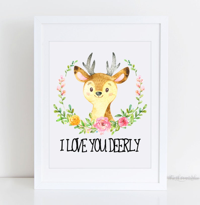 Watercolor Animal Set Printables Nursery Animals Woodland - Etsy