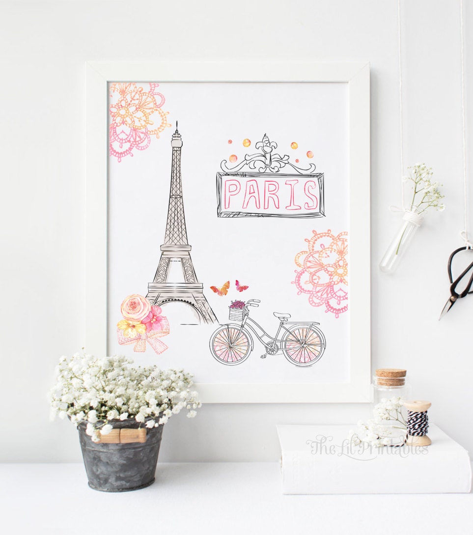 Eiffel Tower Print Paris Printable Paris Wall Art Paris | Etsy