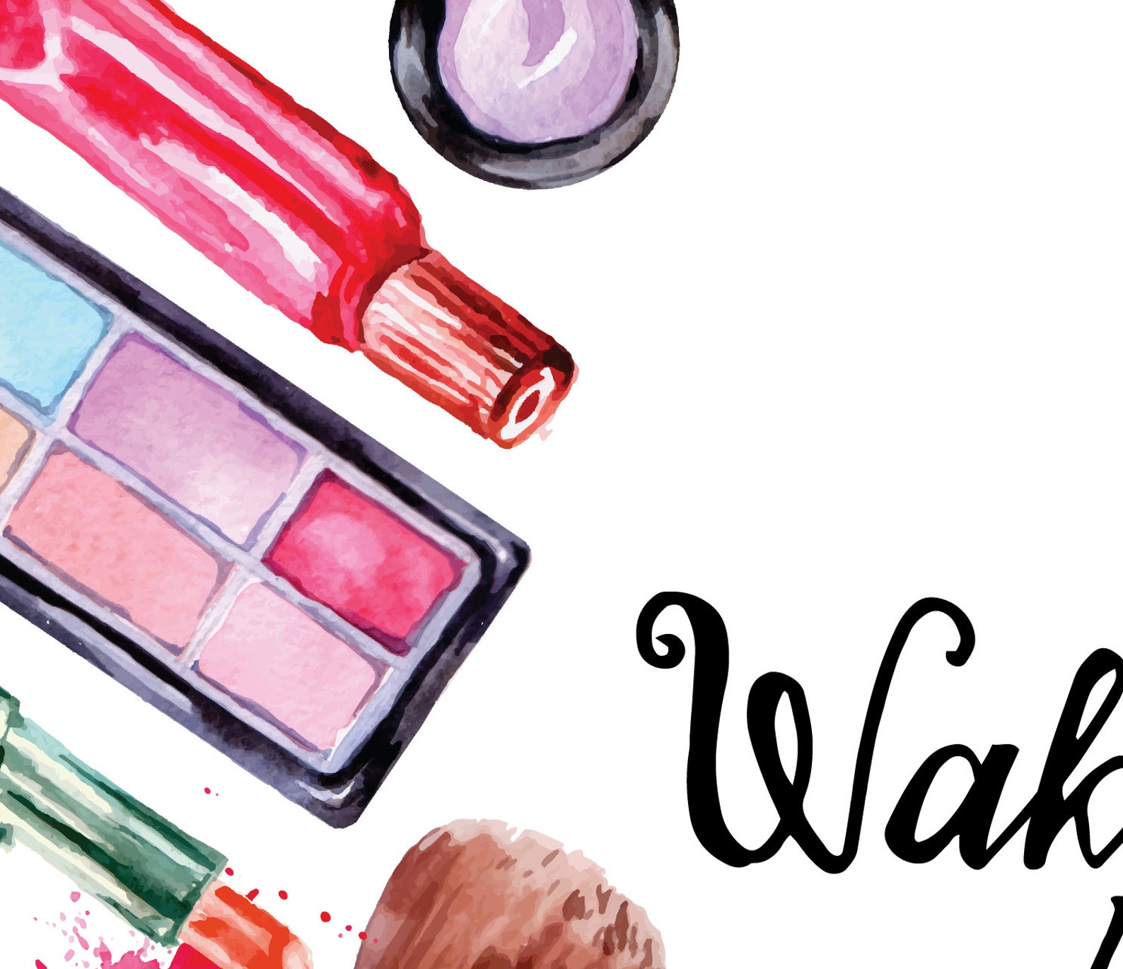 Wakeup and Makeup Printable Beauty Room Decor Makeup - Etsy