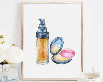 Makeup Printable, Bathroom Print, Makeup Wall Art, Bathroom decor, Makeup Room Decor, Beauty Room Print, Makeup Wall Art, Bathroom Art