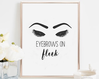 Eyebrows Prints, Eyelash Print, Eyebrow printable, Eyelash Wall Art, Makeup Print, Makeup Wall Art, Printable Makeup Print, Makeup Art
