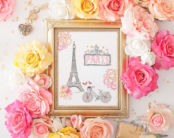 Eiffel Tower Print Paris Printable Paris Wall Art Paris | Etsy