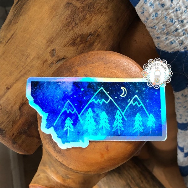 Montana Night Sky Sticker 4”