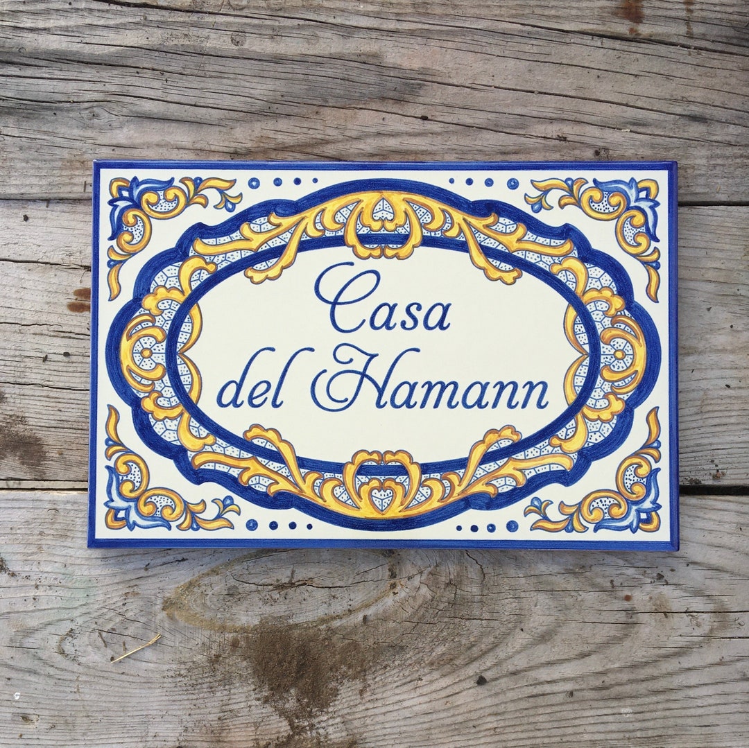 Personalized Ceramic Name Plate 20 X 30 Cm 7.8 X 11.8 Custom Ceramic, Decorative Tiles, Ceramic