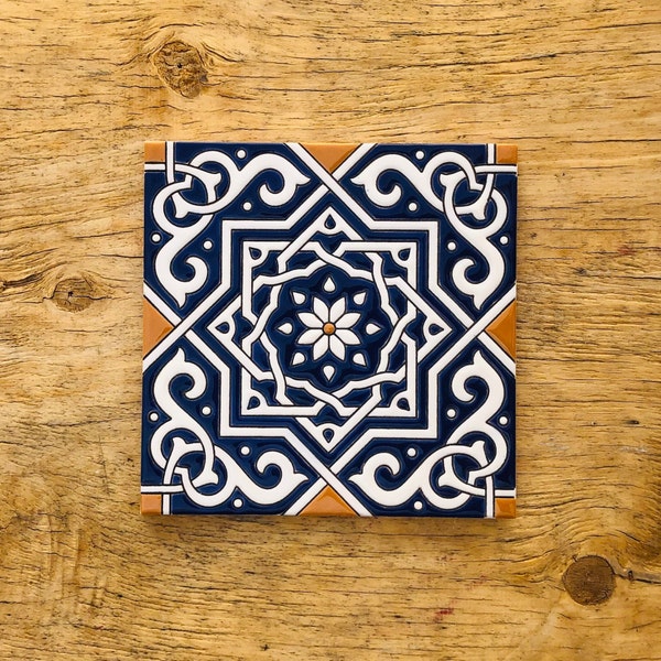 Azulejos de cerámica española - 15 cm (5,9"), Spanish for DIY, Decorative tiles, mosaic tiles, ceramic tiles, coaster, Spain tiles.