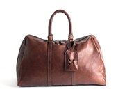 brown leather duffle bag - leather weekender bag - leather weekend bag - leather travel bag - leather duffel bag