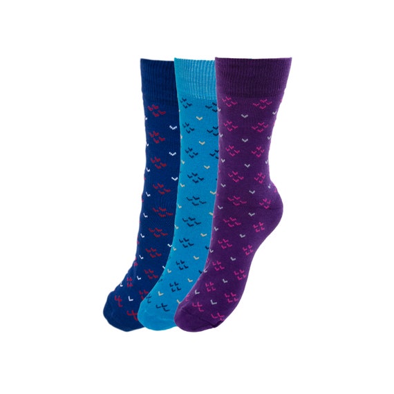 Socks Gift Box Swallow set of 3 pairs Mens socks Womens | Etsy