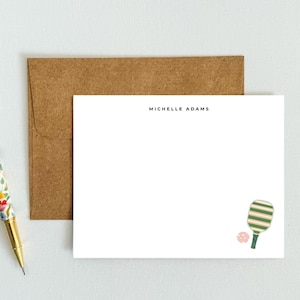 Jeu de 12 cartes de correspondance personnalisées | Jolie papeterie prête à offrir | Nom manuscrit | Le cadeau parfait pour toutes les occasions | Boule de cornichons