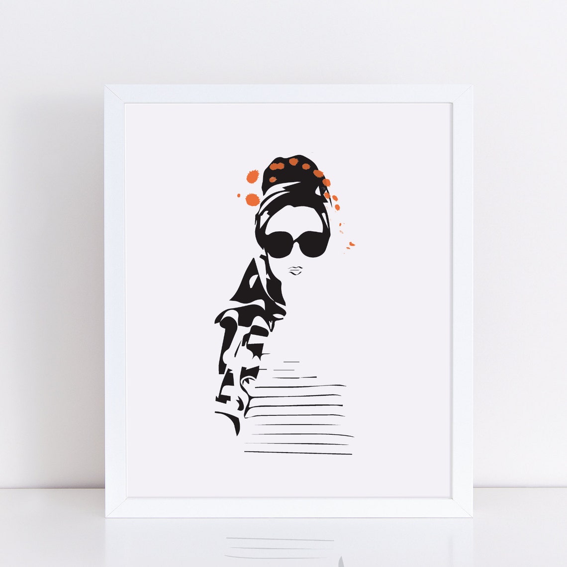 Fashion Art, Fashion Wall Art, Printable Fashion Art, Scarf Art, Wall ...