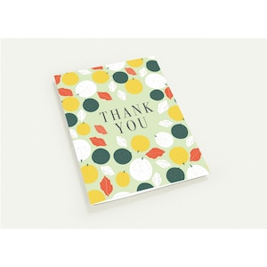 Lot de 10 cartes de remerciement fruits abondants, ambiance estivale lumineuse - cartes de voeux respectueuses de l'environnement