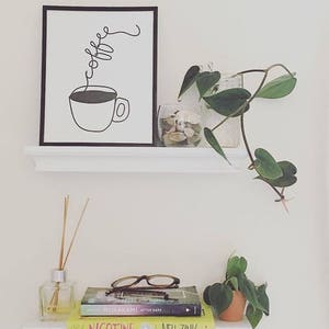 Coffee artwork, coffee print, coffee art, coffee art print, coffee design, kitchen art print, kitchen wall art, coffee wall art, coffee cup image 4