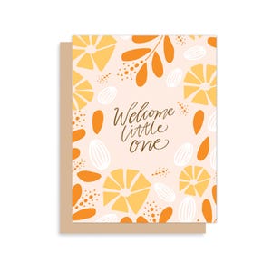 Welcome Little One Baby Card, Newborn Card for Baby Shower or Delivery Gift, Unique Couples Greeting Card