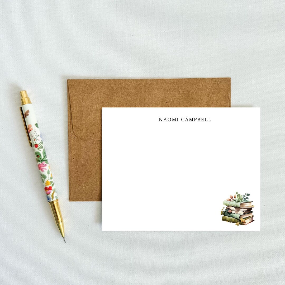 Personalized Notecards Set of 12 | Pretty Stationery Gift Ready ...