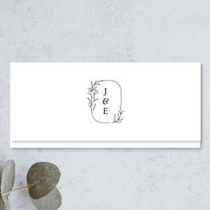 Eleganter Geldhalter | Geldkartenumschlag für Hochzeit | Personalisiertes Geschenk & Einzigartiges Brautpartygeschenk |  | Cash Umschläge | Minimales Monogramm