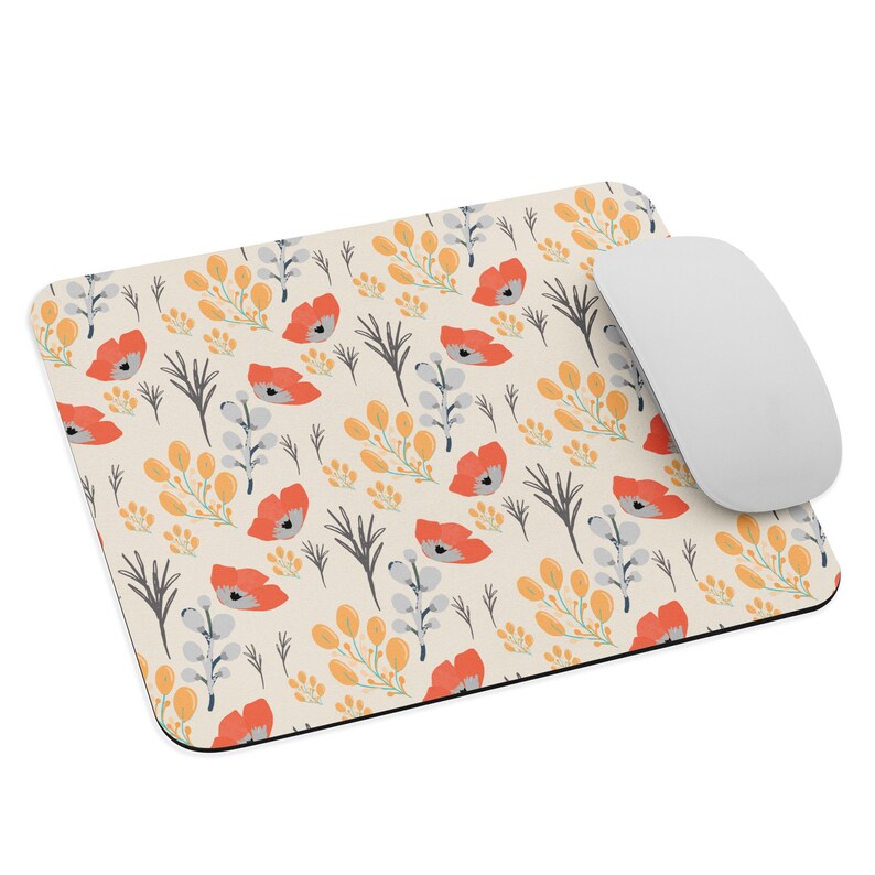 Sunny Meadow tapis de souris motif floral joli tapis de souris joli bureau joli tapis de souris chic et vibrant image 1