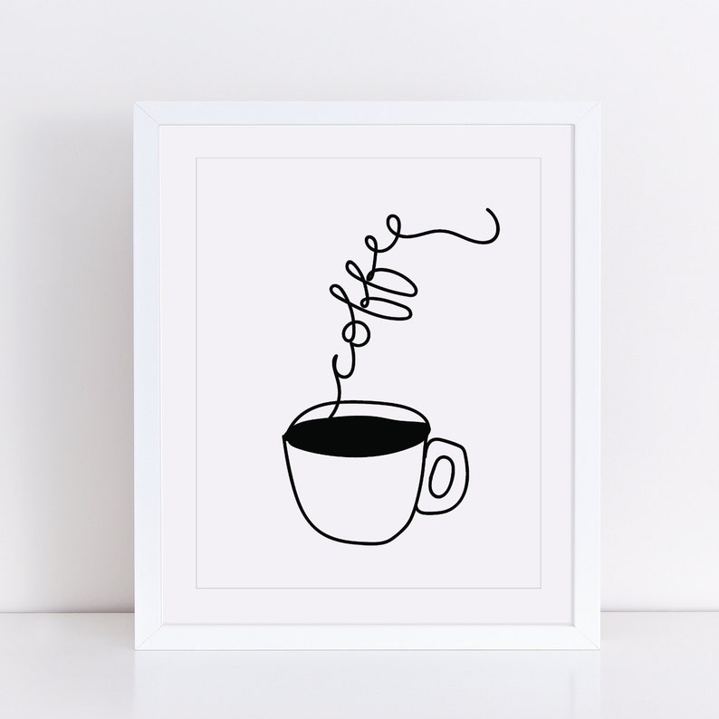 Coffee artwork, coffee print, coffee art, coffee art print, coffee design, kitchen art print, kitchen wall art, coffee wall art, coffee cup image 3