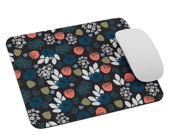 Ditsy Florals Mousepad tech accessories pretty mouse pad desk item floral mouse pad, vibrant florals