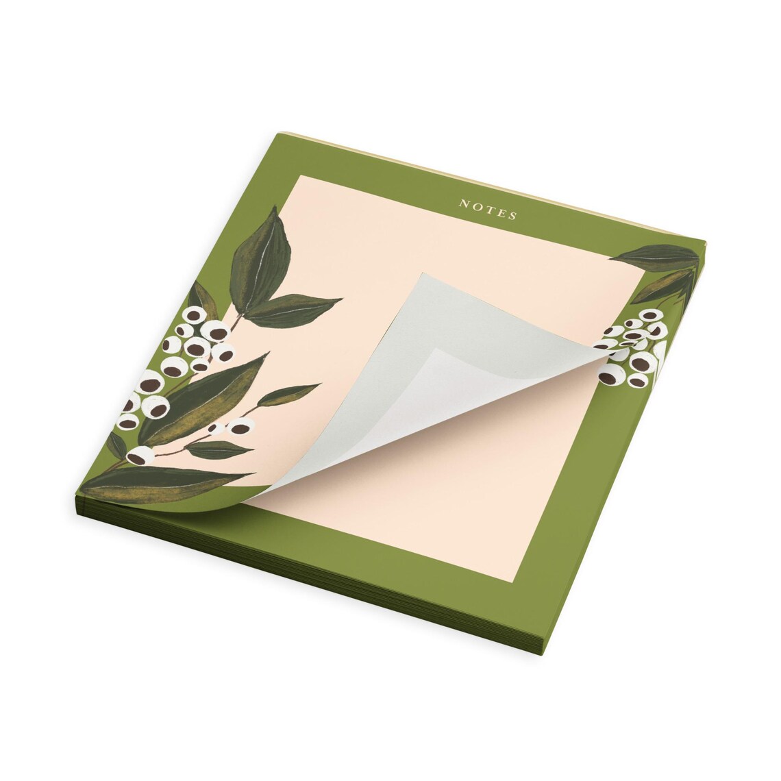 Botanical Notepad Botanical Notepad: Green & Peach Stationery, Nature Lover Gift - Etsy