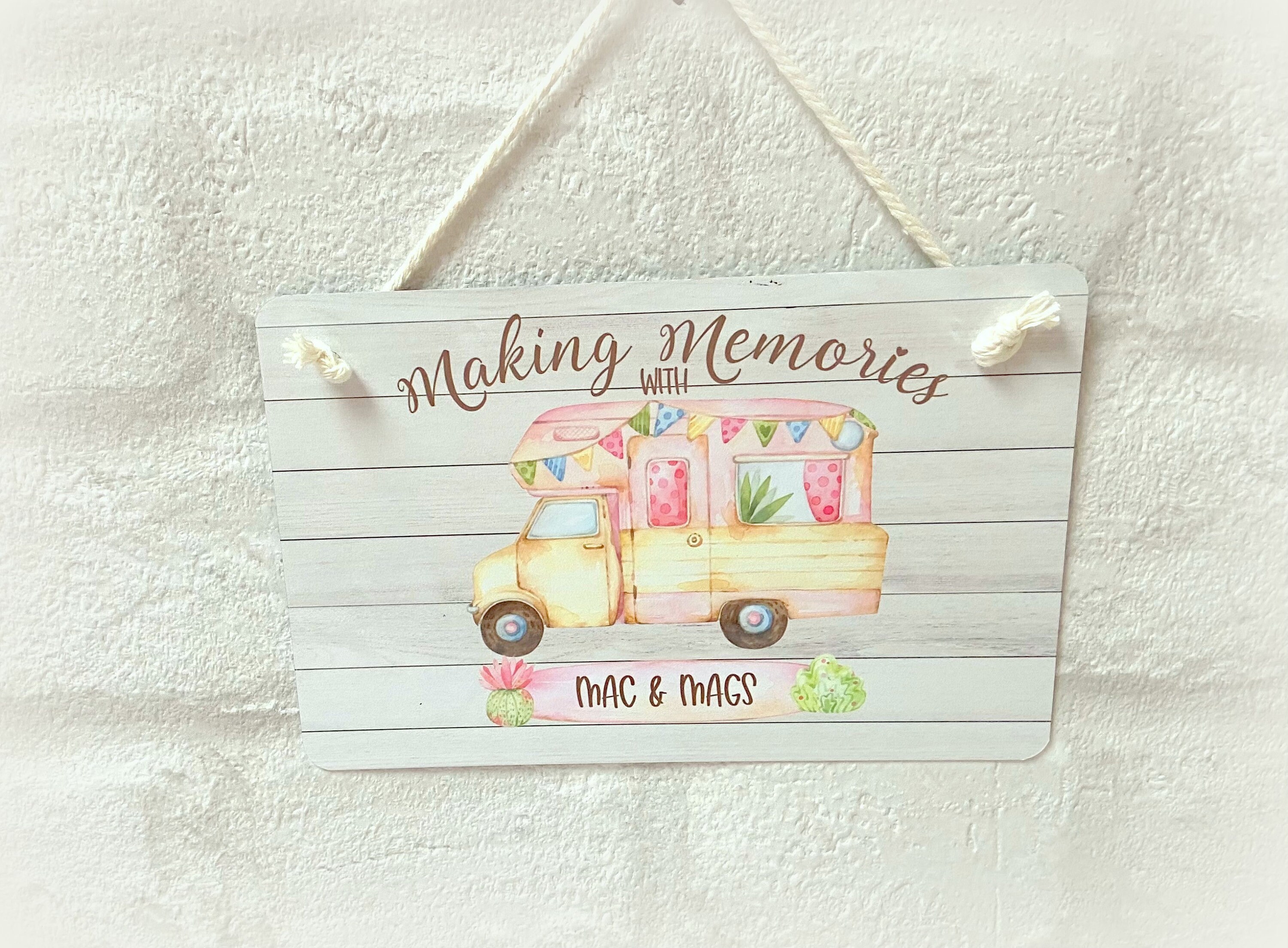Personalised Motorhome Motor Home Camper Van Plaque Free Etsy