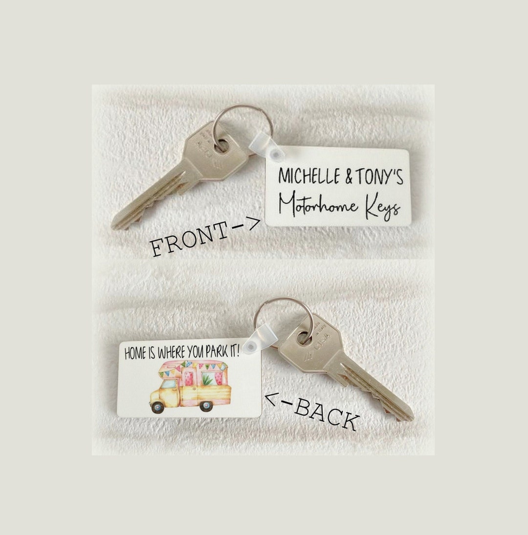 Motorhome Keyring, Personalised With Names, Double Sided Etsy