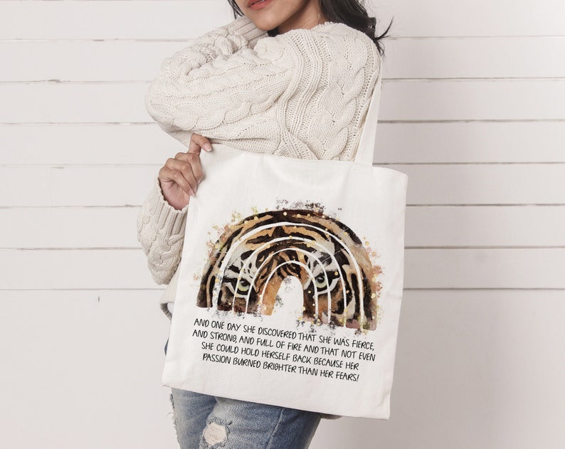 rainbow tote bolsa tiger