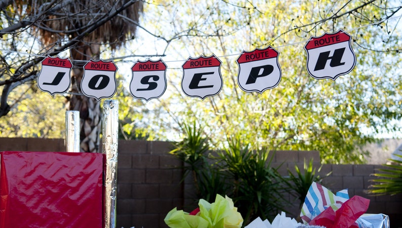 Route 66 inspired banner