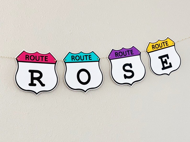 Route 66 inspired banner
