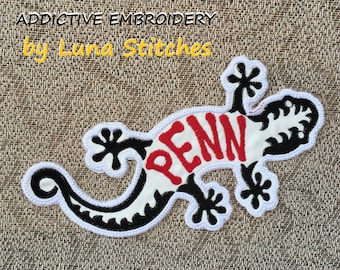 Lizard Geico Reptile Personalized Iron On Patch Embroidered Custom Applique