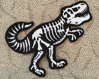 Tyrannosaurus T-Rex Dinosaur Iron On Patch Embroidered Applique Dino
