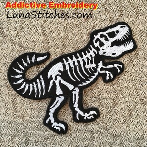 Tyrannosaurus T-Rex Dinosaur Iron On Patch Embroidered Applique Dino
