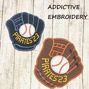 Patch Baseball Handschuh Personalisierte Bügelbild College Bestickte Benutzerdefinierte Applikation Namensschild Schule