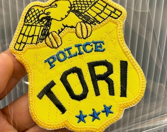 Police Officer Custom Personalized Iron On Patch Embroidered Custom Applique Name Tag