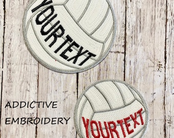 VOLLEYBALL Football Personalized Iron On Patch College Embroidered Custom Applique Name