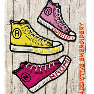 Benutzerdefinierte Name Sneaker Schuhe personalisierte Aufnäher Applikation Schule Namensschild Sport Tennis Kicks