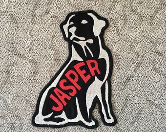 Pet Dog Lab Labrador Retriever Personalized Iron On PATCH Embroidered Custom Applique Name