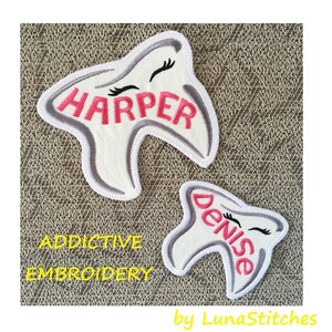 Tooth Personalized Iron On Patch Embroidered Custom Applique