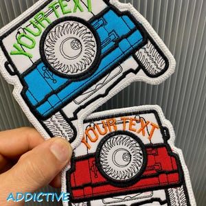 Car All Wheel Sports Suv Personalized Iron On PATCH Embroidered Custom Applique Name