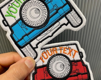 Car All Wheel Sports Suv Personalized Iron On PATCH Embroidered Custom Applique Name